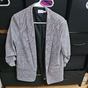 Time & Tru Plaid Blazer Size M